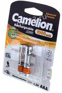Аккумулятор AAA Camelion, R03-2BL, 1000mAh, (2/24/480)