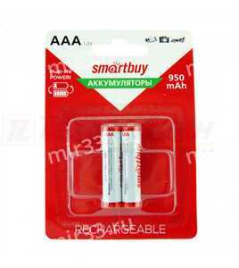 Аккумулятор AAA SmartBuy, R03-2BL, 950mAh, (2/24/240)
