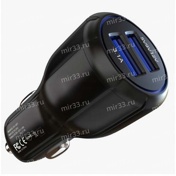 Блок питания USB (авто) MR-681 на 2 USB, 3А