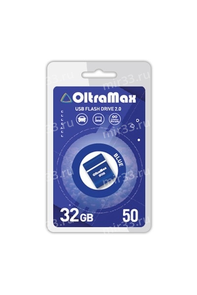 Флеш-накопитель 32Gb OltraMax Drive 50 Mini, USB 2.0, пластик, синий
