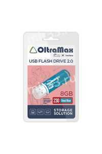 Флеш-накопитель 8Gb OltraMax 230, USB 2.0, пластик, голубой
