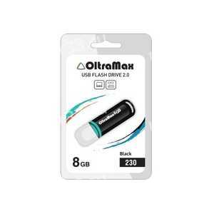 Флеш-накопитель 8Gb OltraMax 230, USB 2.0, пластик, чёрный