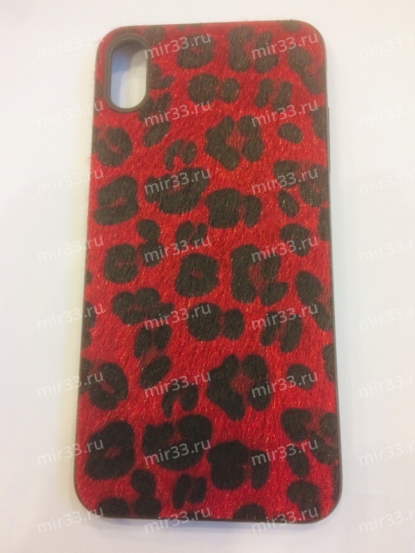 Силиконовый чехол  для Iphone XS Max  декор леопарда