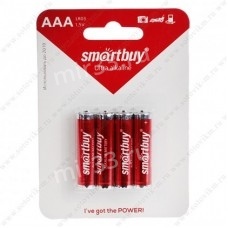 Батарейка AAA SmartBuy LR03-4BL, 1.5В, (4/48/480)