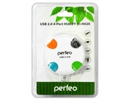 USB HUB Perfeo PF-VI-H020 белый 4 порта