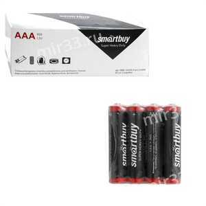 Батарейка AAA SmartBuy R03-4P ONE, 1.5В, (4/60/600)