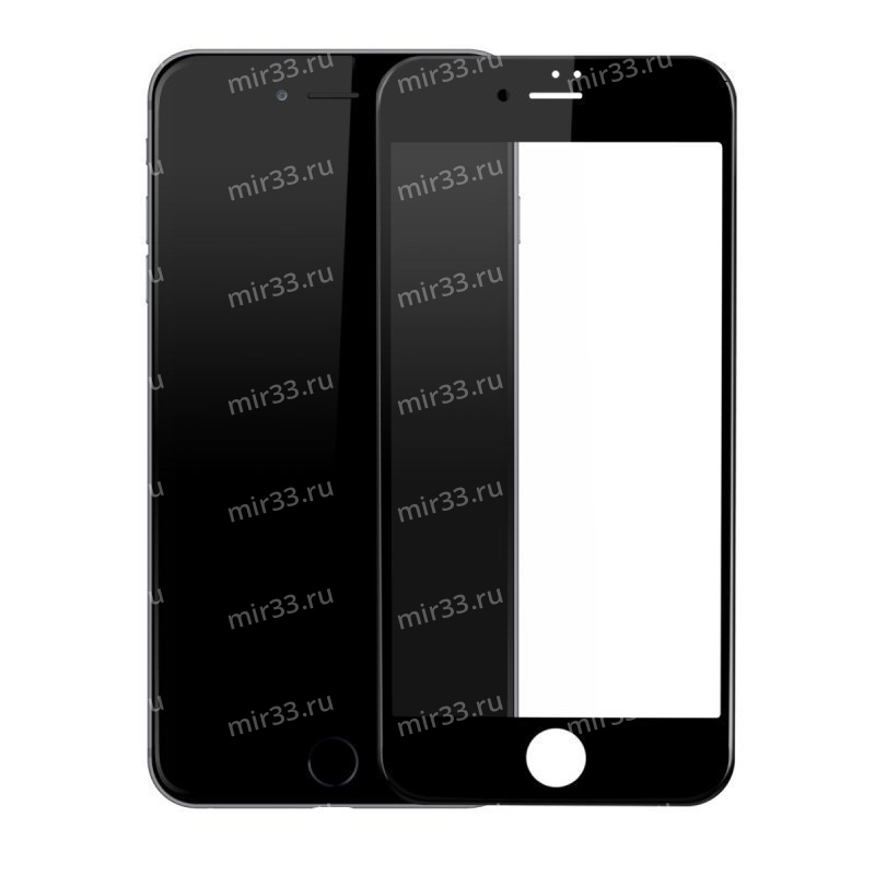 Стекло защитное для iPhone 7/8, цвет: чёрный на весь экран