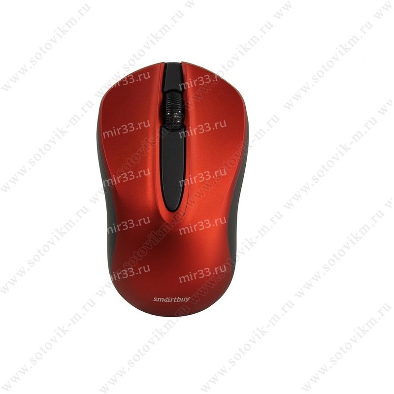 Мышь беспроводная SmartBuy, 329AG, оптическая, цвет: красный, чёрная вставка