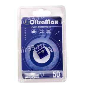 Флеш-накопитель 8Gb OltraMax Drive 50 Mini, USB 2.0, пластик, голубой, тёмный