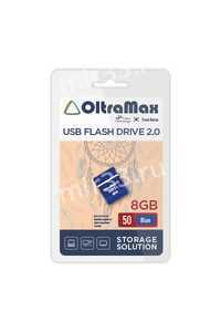 Флеш-накопитель 8Gb OltraMax Drive 50 Mini, USB 2.0, пластик, синий