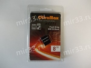 Флеш-накопитель 8Gb OltraMax Drive 50 Mini, USB 2.0, пластик, чёрный