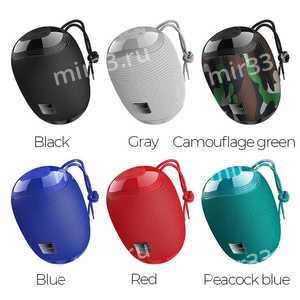 Колонка портативная Borofone, BR6, Miraculous, пластик, Bluetooth, microSD, AUX, цвет: серый