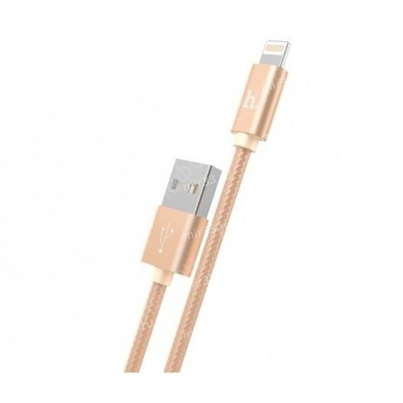 Кабель USB - 8 pin HOCO X2, 1.0м, 2.4A, цвет: розовое золото