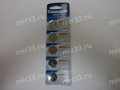 Батарейка Camelion CR2025-5BL, 3В, Li, (5/50/1800), (арт.1594)
