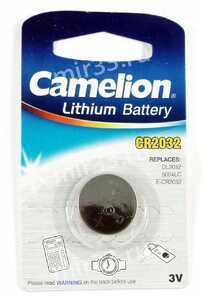 Батарейка Camelion CR2032-1BL, 3В, Li, (1/10/1800)