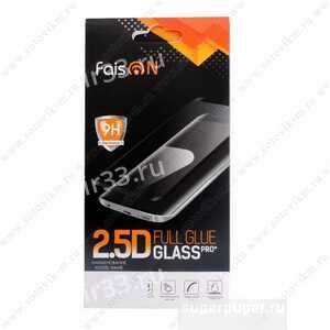 Стекло защитное FaisON для SAMSUNG Galaxy A6 Plus (2018), Full Screen, 0.33 мм, 11D, цвет: чёрный