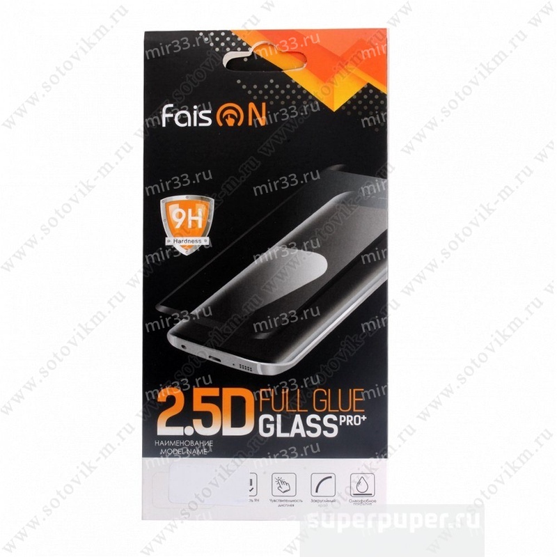Стекло защитное FaisON для SAMSUNG Galaxy A6 Plus (2018), Full Screen, 0.33 мм, 11D, цвет: чёрный