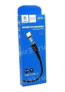 USB кабель магнитный Denmen D18T  для Micro, 2.4A, 1m чёрный