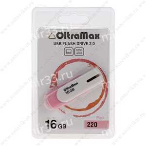 Флеш-накопитель 16Gb OltraMax 220, USB 2.0, пластик, розовый