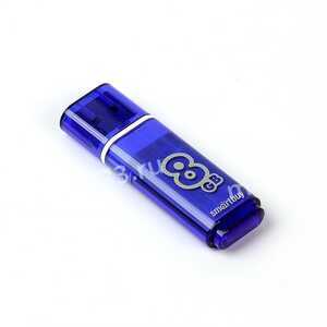 Флеш-накопитель 8Gb SmartBuy Glossy series, USB 3.0, пластик, синий