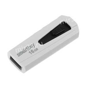 Флеш-накопитель 8Gb SmartBuy Iron, USB 2.0, пластик, белый, чёрная вставка
