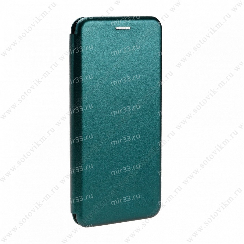 Чехол-книжка без бренда для SAMSUNG Galaxy A10, Book, магнит, с силиконовым основ, зеленый в техпаке