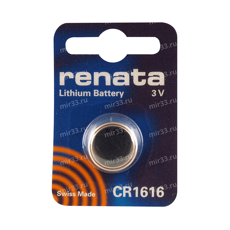 Renata CR1616-1BL Lithium, 3В, (1/10/300)