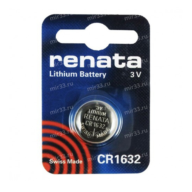Renata CR1632-1BL Lithium, 3В, (1/10/300)