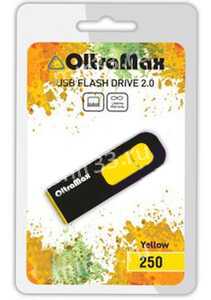 Флеш-накопитель 16Gb OltraMax 250, USB 2.0, пластик, жёлтый