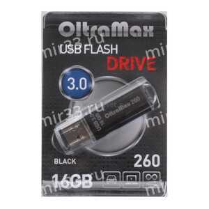 Флеш-накопитель 16Gb OltraMax 260, USB 3.0, пластик, чёрный