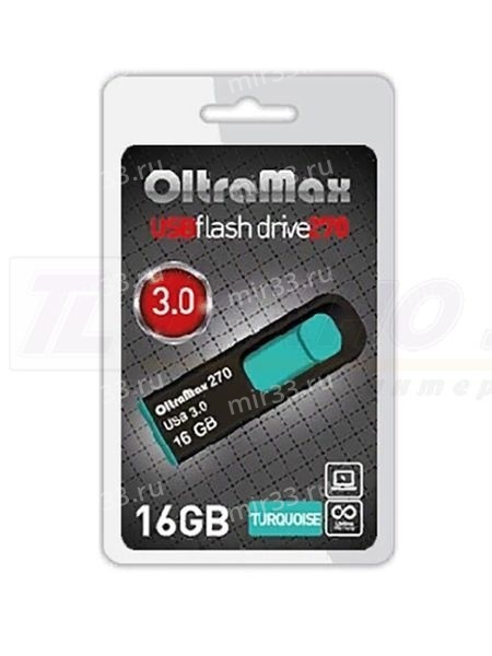 Флеш-накопитель 16Gb OltraMax 270, USB 3.0, пластик, зелёный