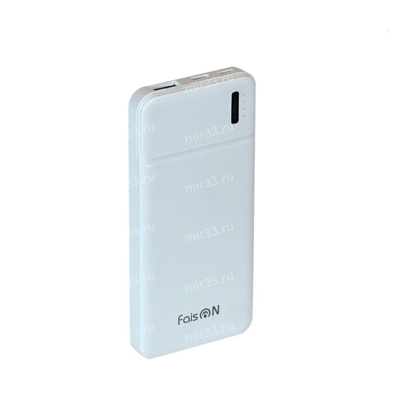 Аккумулятор внешний FaisON B35A, Entourage, 5000mAh, пластик, 1 USB выход, 1.0A, цвет: белый