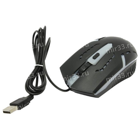 Мышь проводная Defender, MB-600L, Flash, 1200 DPI, оптическая, USB, 4 кнопки, цвет: чёрный