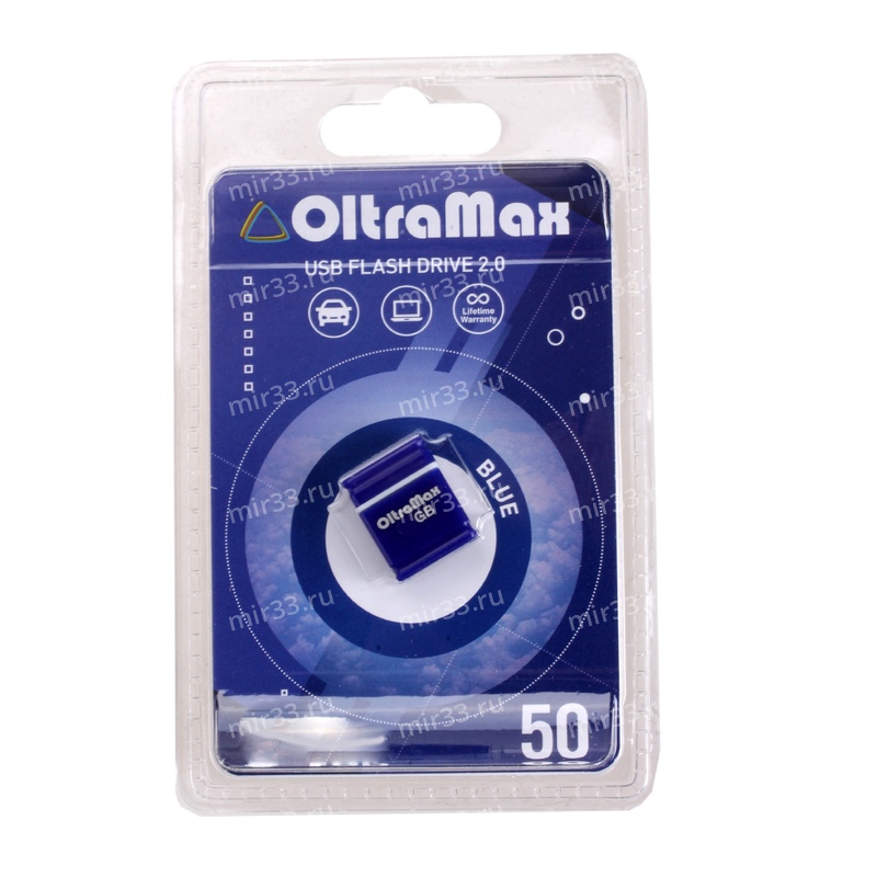 Флеш-накопитель 16Gb OltraMax Drive 50 Mini, USB 2.0, пластик, голубой, тёмный