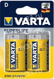 Батарейка D Varta R20-2BL, Super Life, (2/24/120)