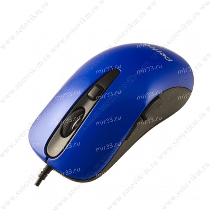 Мышь проводная FaisON, M105, Simple, 1600 DPI, оптическая, USB, 3 кнопки, цвет: синий