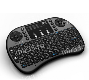 Беспроводная мини клавиатура+мышь+пульт Mini Keyboard (Black) с английской раскладкой