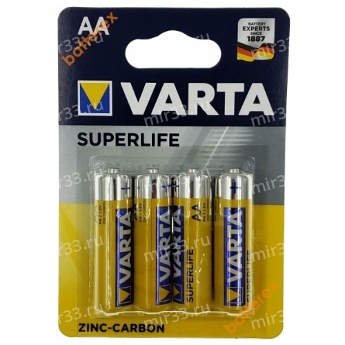 Батарейка AAA Varta R03-4BL, Super Life, (4/48/96)