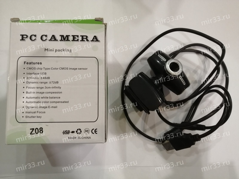 Веб камера Z08 цвет: чёрный