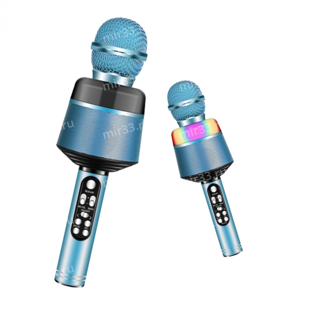 Портативный караоке микрофон Q008 цвет: синий
