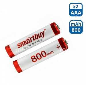 Аккумулятор AAA SmartBuy, R03-2BL, 800mAh, (2/24/240)