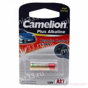 Батарейка A27 Camelion MN27-1BL, 12В, (1/20/900)