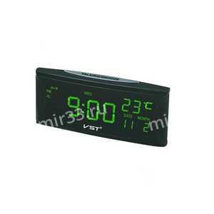 Электронные часы VST-719W зелёные цифры