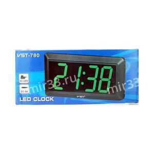 Электронные часы VST-780 зелёные цифры