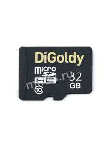 Карта памяти microSDHC 32Gb DiGoldy, Class10, без адаптера