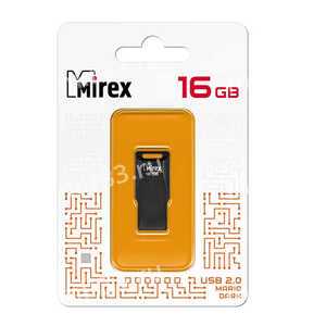Флеш-накопитель 16Gb Mirex MARIO, USB 2.0, пластик, чёрный