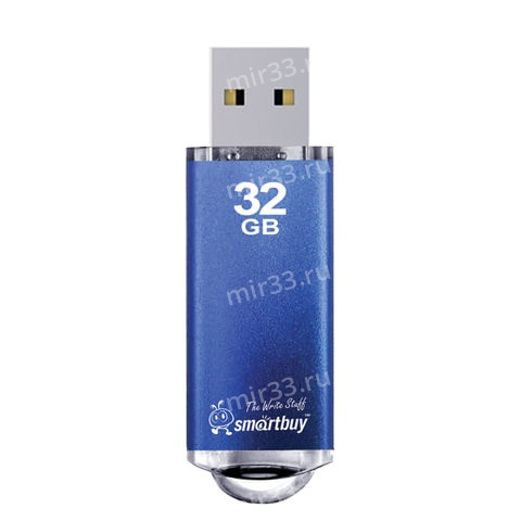 Флеш-накопитель 32Gb SmartBuy V-Cut, USB 2.0, пластик, синий