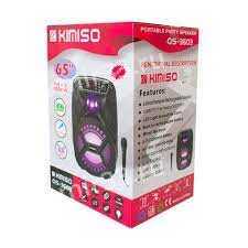 Портативная колонка Kimiso QS-3603, Bluetooth, FM, MP3 с подсветкой цвет: чёрный