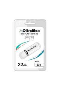 Флеш-накопитель 32Gb OltraMax 230, USB 2.0, пластик, белый