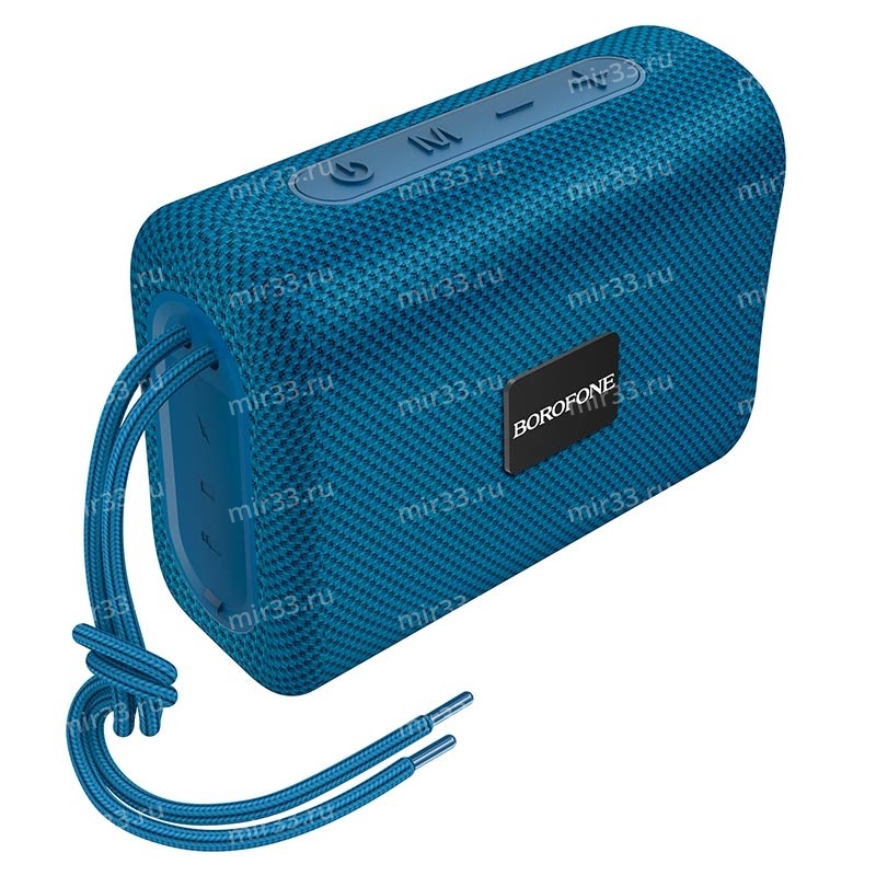 Колонка портативная Borofone, BR18, Encourage, Bluetooth, цвет: тёмный, синий